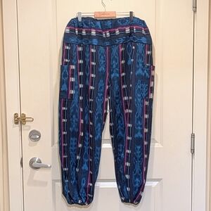 NWT Beckwoman L Adjustable Size Handmade Cotton Harem Pants
